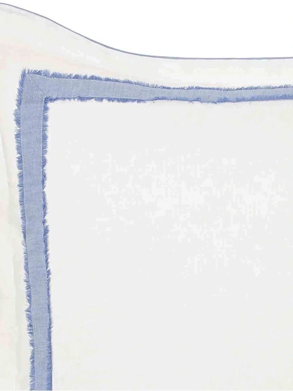 NWT Laura Ashley Mila Blue Euro Sham 26x26 Faux Linen Ramie Cotton Pillow Cover